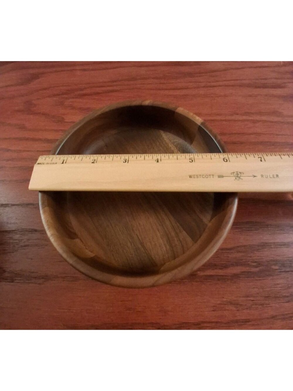 Mid Century Modern Black Walnut Wood Salad Bowls Set 4 MCM Vintage Kustom Kraft - Picture 7 of 8